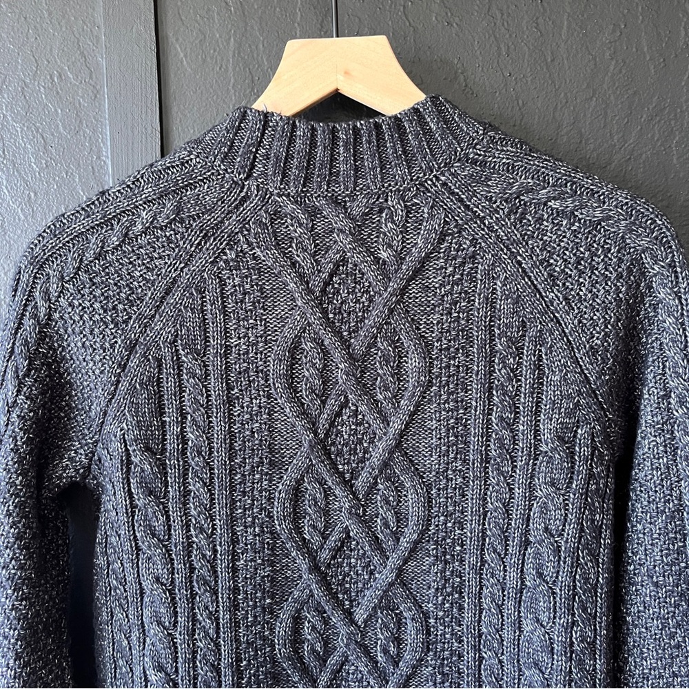 Abercrombie & Fitch Cable Knit Mock Neck Sweater - Picture 5 of 11